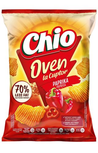 Chipsuri rumenite la cuptor cu gust de paprika Chio Oven, 100 g