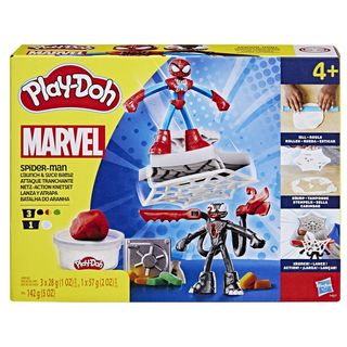 Set de 2 figurine cu lansator si sulita Play Doh Spiderman