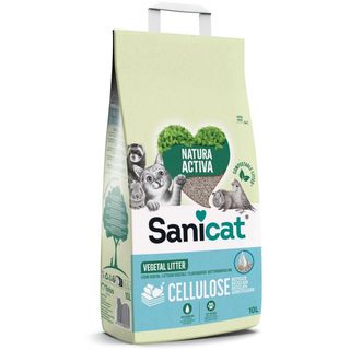 SANICAT Clean&Green Aşternut pisici, celuloză şi hârtie, biodegradabil 10L/3,4kg (COD PSANECOG010L31)