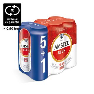 Amstel Bere Blonda 6X0,5L (5+1) Doza