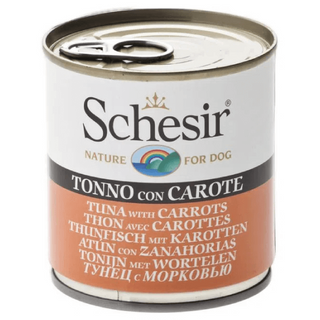 Hrana umeda pentru caini Schesir Adult cu ton si morcovi 285g
