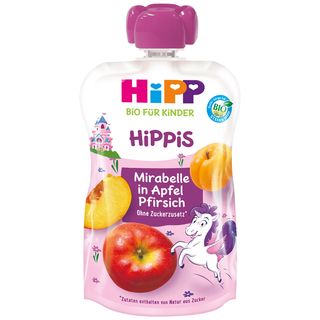 Hippis Prune Mirabelle cu mar si piersica 100g