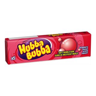 Guma de mestecat cu aroma de capsuni Hubba Bubba