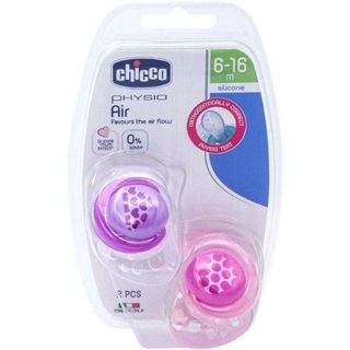 CHICCO MONTE varalica silikon physio air 6-16m roza 2 KOM | 8058664109678