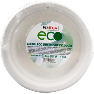 MEGA Eco, Boluri eco din trestie de zahar 10 bucati (ID 54338)