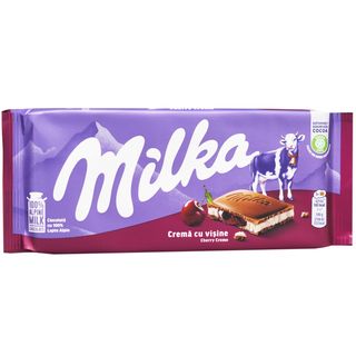 Milka, Milka Ciocolata cu lapte cu crema cu visine 100g (ID 98174)