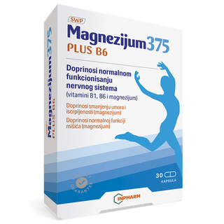KAPSULE MAGNEZIJUM 375 PLUS B6 A30