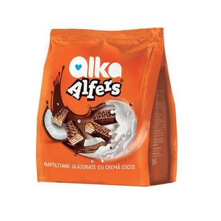 Alfers Napolitane Glazurate Cocos 180G