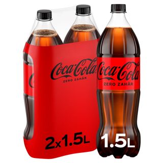 Bautura carbogazoasa Coca-Cola Zero Zahar, 2 x 1.5 l