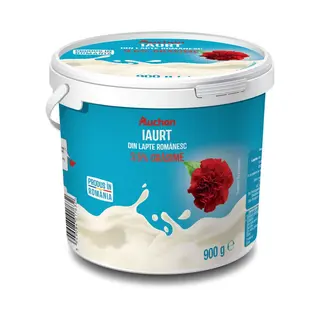 Iaurt natur Auchan, 3.5% grasime, 900 g