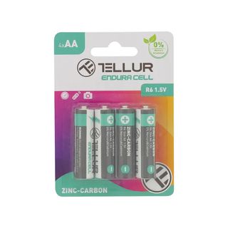 Baterie Tellur Endura Cell, Zinc-Carbon, AA R6, 1.5V, 4buc/set
