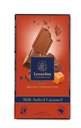 Tableta ciocolata cu lapte si caramel sarat - 100g