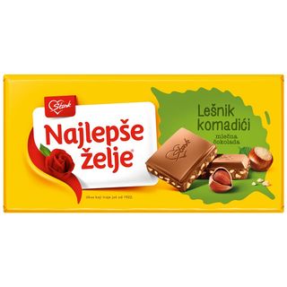 Najlepše Želje Čokolada Sa Lješnikom 85g
