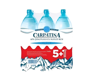 Apa minerala naturala plata Carpatina, PET, (5+1) x 2 l