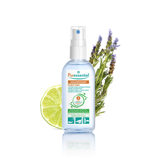 Lotiune spray antibacteriana pentru maini cu 3 uleiuri esentiale,Puressentiel,80 ml