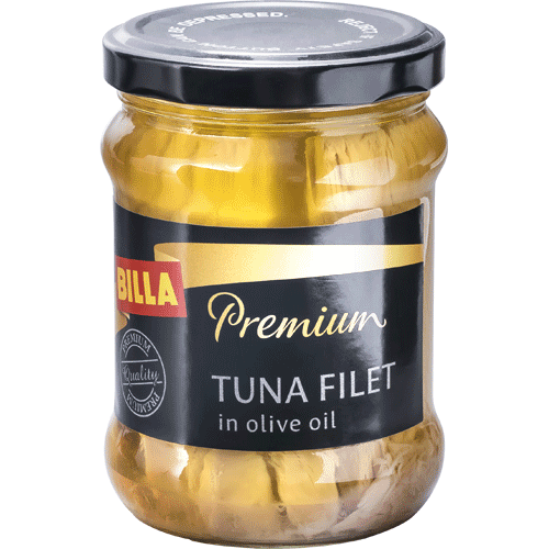 BILLA Premium Риба тон филе / Tuna в маслиново масло
