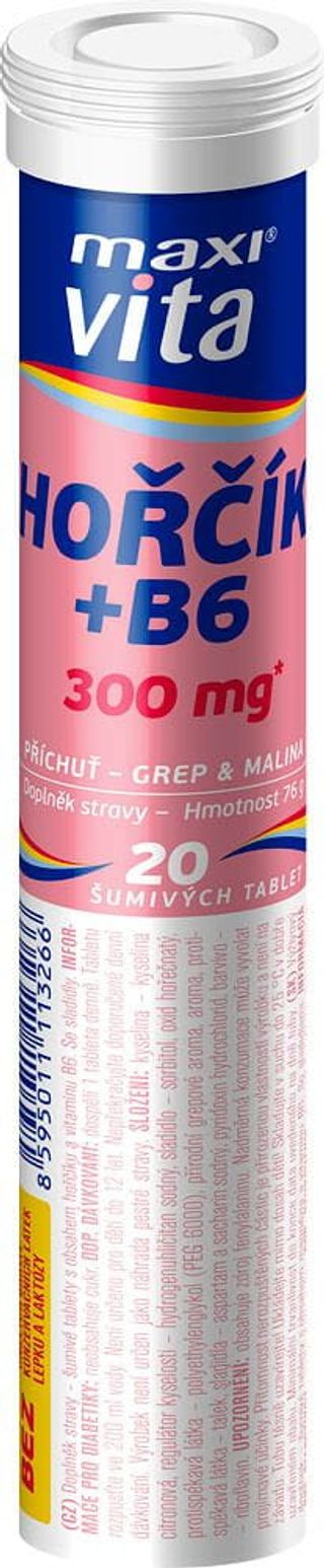 MAXI VITA magnezium + B6 300mg 20 KOM | 8595011113266