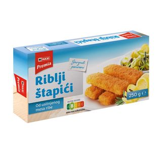 Smrznuti riblji stapići 100% filet Premia 250 g