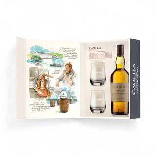 Pachet Cadou Whisky Caol Ila Moch + 2 Pahare 43%, 0.7L
