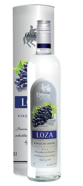 Rubin Loza-lozova rakija 1l 8600074211115