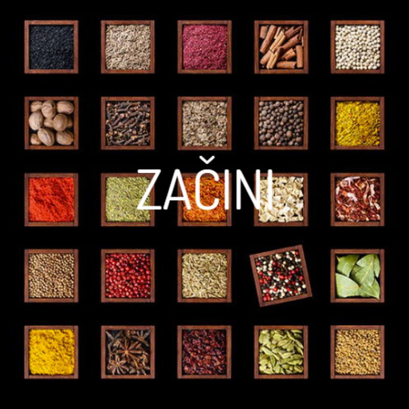 Sol, začini i šećer.