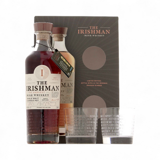 Pachet Cadou Whiskey The Irishman Harvest + 2 Pahare 40%, 0.7L