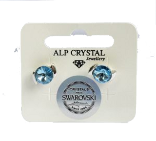 ALP CRYSTAL minđuše krug cirkoni plave | 8592954206802