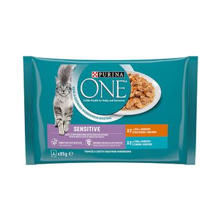 One Sensitive Pisici Pui Si Ton 4 X 85 G