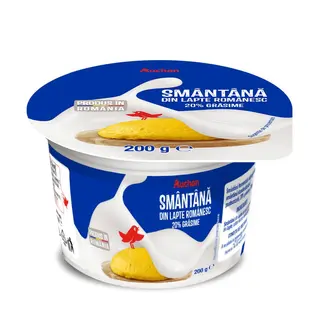 Smantana Auchan, 20% grasime, 200 g