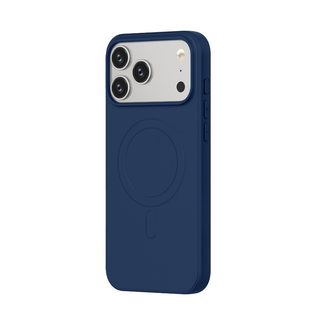 Capac Protectie Spate Cellara Colectia Velvet Magnetic Magsafe Pentru iPhone 17 Pro - Albastru,CL80581