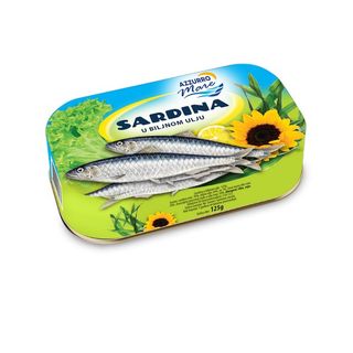 Sardina U Biljnom Ulju Azzurro Mare 125G
