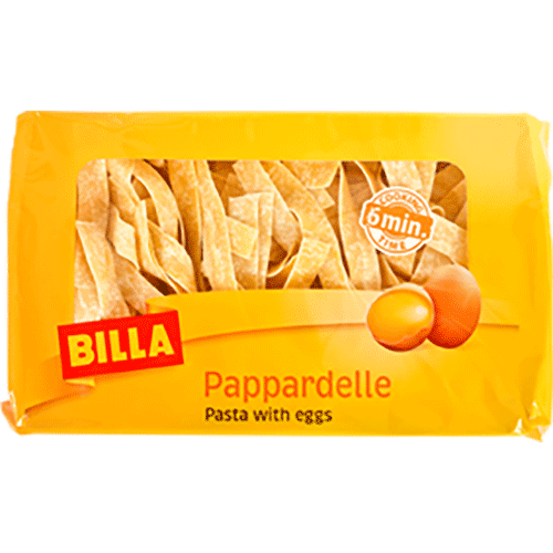 BILLA Папардели с яйца
