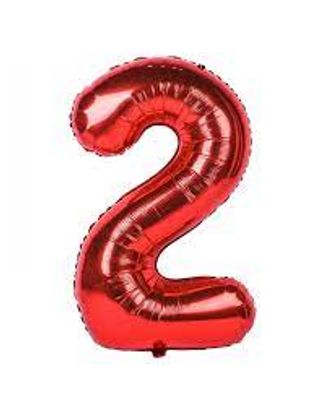 Balon cifra 2 cu heliu 1 metru