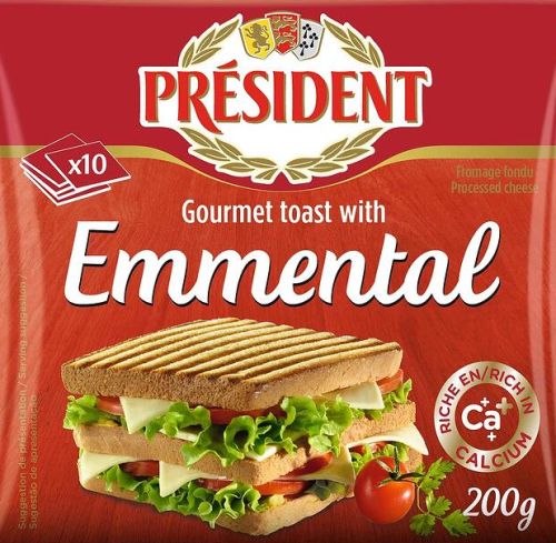 President топено сирене слайс емента 200 ГР