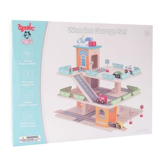 Wooden Дървен паркинг гараж с колички -185892