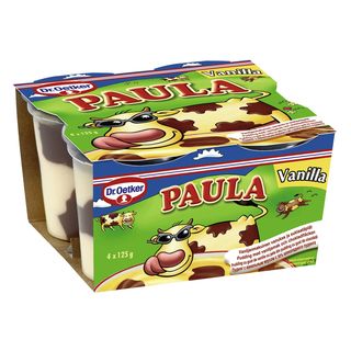Paula, Budinca cu gust de vanilie si ciocolata 4x125g (ID 62783)
