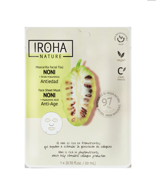 IROHA tissue maska za lice 97% natural noni anti age 20 ML | 8436036436117