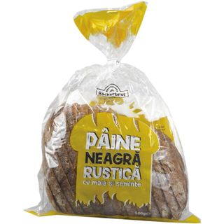 Frontera, Paine neagra rustica cu maia si seminte 500g (ID 5361)