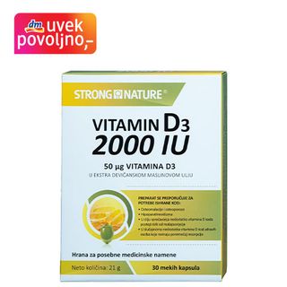 STRONG NATURE VITAMIN D3 2000IU 30/1