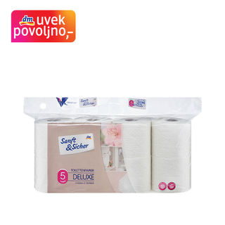 Sanft&Sicher Deluxe toaletni papir, 5-slojni, 8kom 1319294