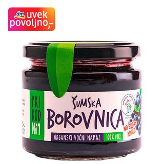 2695336 PRIRODNo1 Šumska borovnica - organski voćni namaz 200 g