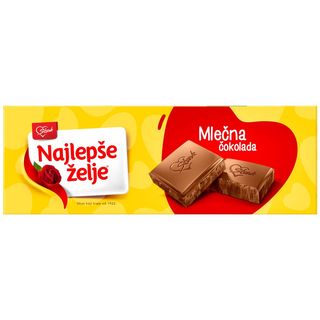 Najlepše Želje Čokolada Mlečna 200g