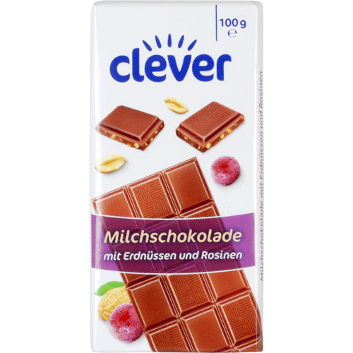 Clever Шоколад с фъстъци и стафиди