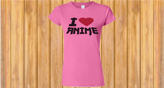 I LOVE ANIME ruzičasta ženska majica veličina S