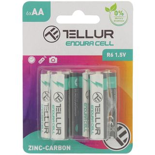 Tellur, Baterie Endura Cell, zinc-carbon, AA R6, 1.5V, 6 buc/set (ID 67367)