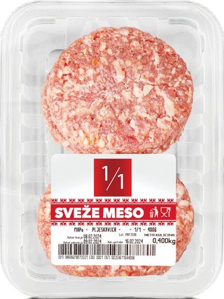 SVEŽE MESO PLJESKAVICA GRANIČAR MAP 400G