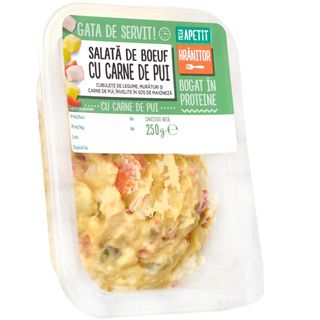 Mega Apetit, Salata de boeuf cu carne de pui 250g (ID 73842)