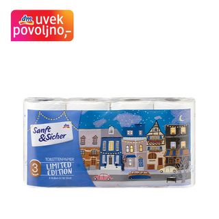 Sanft&Sicher toaletni papir, 3-slojni, 8kom