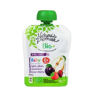 Nature's Promise Bio Baby, Piure eco de mere, prune, capsuni si visine 90g (ID 38447)