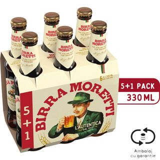 Birra Moretti, Bere blonda 5+1 x 0.33L (ID 42511)